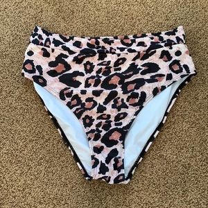High wasted leopard bikini bottoms